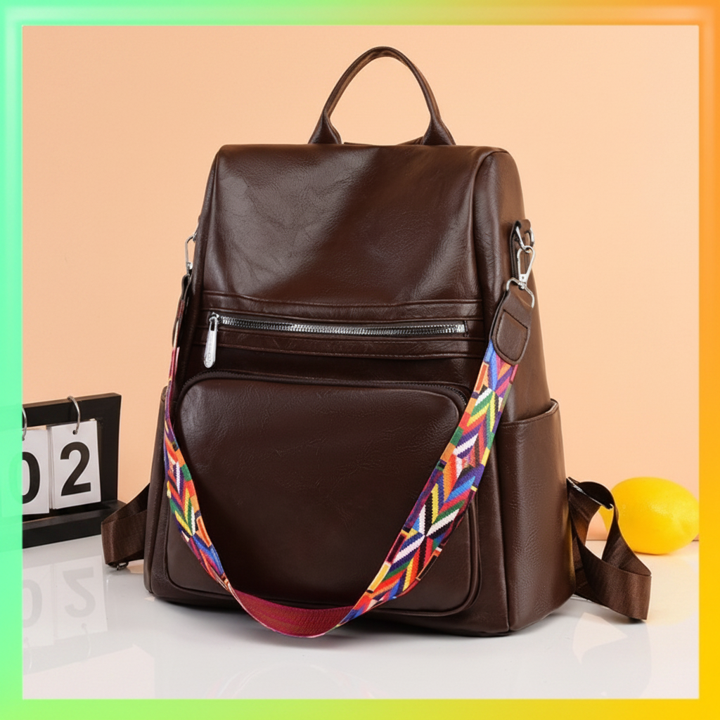 Mochila Bolsa Feminina GRANDE Escolar Trabalho Viagem Couro Sintéticos