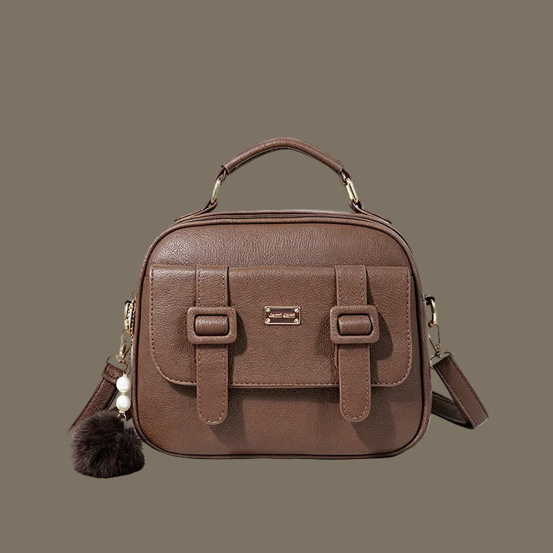 JAMI JAMI Bolsa Feminina com Alça Lateral Transversal Faixa de Mão de Couro B736