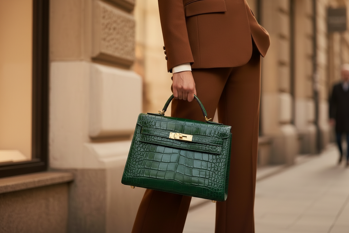 Zoom na bolsa elegante